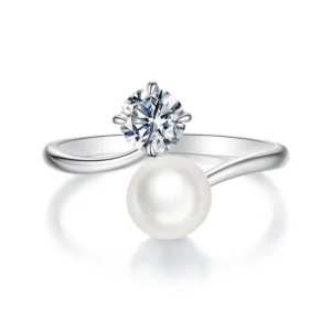 RENSINO 0.5ct Moissanite Custom Fijne Sieraden Fancy Diamant Trouwringen Vrouw Verloving Halo Moissanite Ring