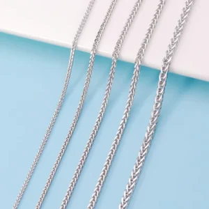 RENSINO 0.8mm 1.5mm 2mm 3.5mm Factory Women 925 Sterling Silver Chopin Chain Necklace