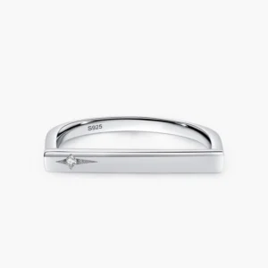 RENSINO 100% 925 Sterling Silver Fashion Personality Stackable Finger Ring for Women Girls Party Fine Jewelry Accessories