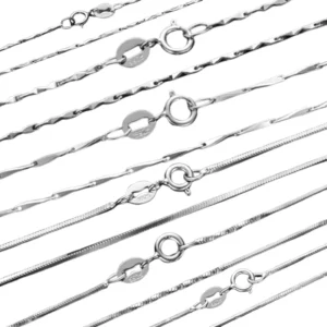 RENSINO 16inch 925 Sterling Silver Lady Chain American Style Silver Plated Link Snake Bead Bamboo Necklace Jewelry for Gift
