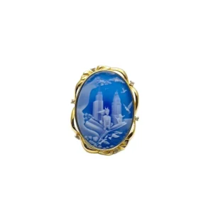 RENSINO 18K Gold Plated Sterling Silver Fine Jewelry Brooches for New Year Party