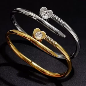 RENSINO 18K Gold plated Women’s stainless steel Bracelet Fashion Diamond Cubic Zirconia Wedding Gift