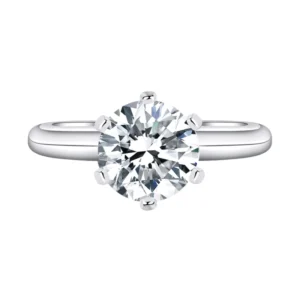 RENSINO 18K Silver Plant Factory Classic Design VVS D Color IGI Certified Brilliant Cut CVD Lab Grown Diamond Ring Jewelry