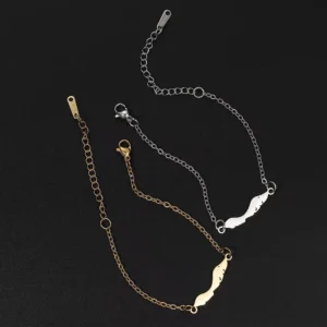 RENSINO 18k Gold Plated Caribbean Sea Curacao Map Charm Bracelets Stainless Steel Netherlands Curacao Map Charm Link Chain Bracelet