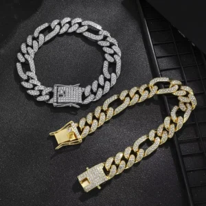 RENSINO 18k Gold Plated Men Women Cuban Link Chain Choker Necklace