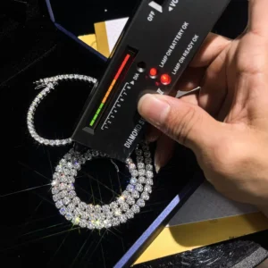 RENSINO 2-6mm 925 Silver Plated White Gold DEF Vvs Diamond Chain Moissanite Tennis Chain Bracelet for Girl or Women