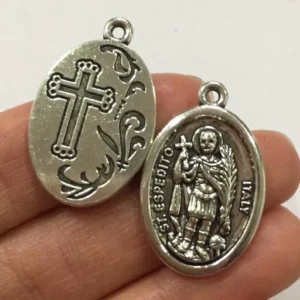 RENSINO 26x16mm ST.ESPEDITO Medal Metal Zinc Alloy Religious Pendant for Jewelry Making
