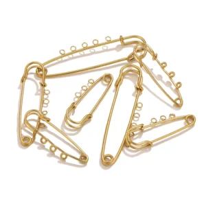 RENSINO 5 Pcs Bag Gold Plated Stainless Steel Brooch Pin Fashion Simple Metal Brooches Women’s DIY Accessories Jewelry