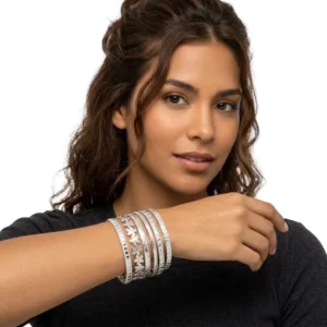 RENSINO 6pcs Set Bohemia Jewelry Set Star Heart Carved Pattern Bracelet Simple Flower Bangle Women Stacked Bracelets Women Beach Jewelry