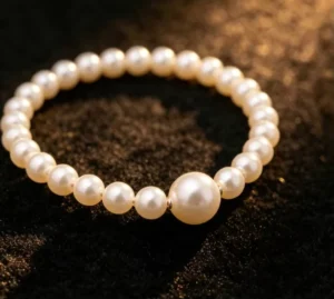 RENSINO 7 Inches 925 Sterling Silver 6-7mm Cultured Freshwater Pearl Stretch Bracelet