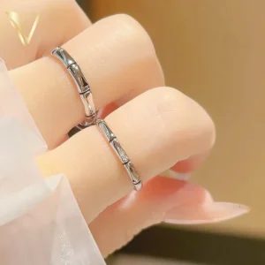 RENSINO 925 999 Silver Ring Custom or Zircon Stones Adjustable Size Daily Wear Jewelry
