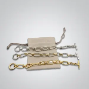 RENSINO 925 Plated Petite X Center Station Bracelet Trendy Charm Bracelets with Silver Gold Plating Brass Jewelry