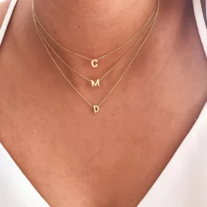 RENSINO 925 Silver 26 English Initial Letters Necklaces For Women 925 Sterling Silver Initial Necklaces Jewelry For Women