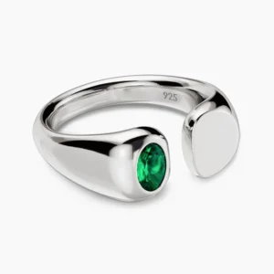 RENSINO 925 Silver Fashion Sapphire Open Signet Rings Latest Trends Rings Famous Designers Silver Ring Non Tarnish Jewelry High Quality