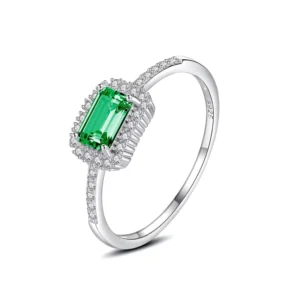 RENSINO 925 Silver Gemstone Crystal Accessories Woman Wedding Gold Vintage Princess Cutting Rings