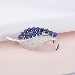 RENSINO 925 Silver Jewelry Brooches Custom Metal Pearl Rhinestone Brooches Pin Brooch for Women