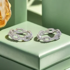 RENSINO 925 Silver Jewelry Rings Women Luxury White Gold Plated 925 Sterling Silver Ring for Women