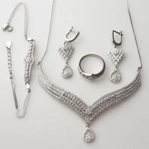 RENSINO 925 Silver Jewelry Set