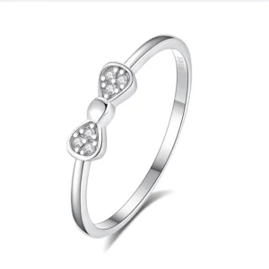 RENSINO 925 Silver Jewelry Zircon Fine Ring Romantic Engagement D Color VVS Moissanite Ring for Women for Gifts