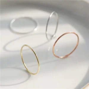 RENSINO 925 Silver Korean Fashion Simple Ring 925 Silver Ring Women Sterling Silver Ring Jewelry