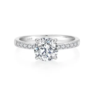 RENSINO 925 Silver Moissanite Engagement Rings For Women