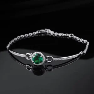 RENSINO 925 Silver Platinum Plated Certified Charm Bracelet For Women 3.5g Anniversary
