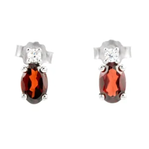 RENSINO 925 Silver Stud Earrings for Women Fashionable Zircon Gold Plated Christian Gift
