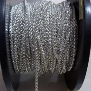 RENSINO 925 Sterling Silver & 18K Gold Plated Round Chain Jewelry Making Supplies for Necklace and Bracelet Making