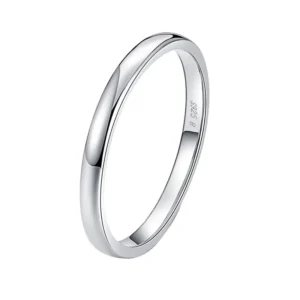 RENSINO 925 Sterling Silver 4mm Trendy Eternity Band Ring Wedding Engagement Anniversary Party Jewelry for Women and Men