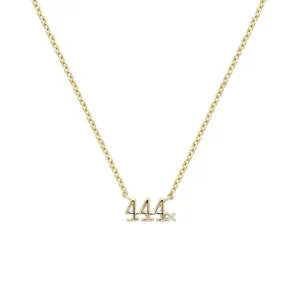 RENSINO 925 Sterling Silver Angel Number Zircon Pendant 111 333 444 777 Gold Plated Women Necklace Jewelry With Custom Luck Numbers