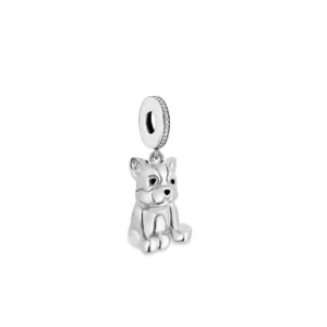 RENSINO 925 Sterling Silver Animal Pendant Beads Dog Bulldog Charms for Original Necklace Bracelet Jewelry Making