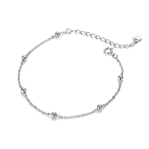 RENSINO 925 Sterling Silver Ankle Bracelets for Women Beach Anklets