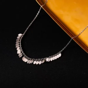 RENSINO 925 Sterling Silver Ankle Chain for Women Sweet and Fresh Leaf Foot Accessories Simple Sterling Silver Bracelet Jewelry Designer