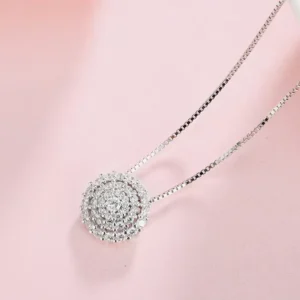 RENSINO 925 Sterling Silver Austrian Crystal Necklaces Cubic Zircon Bridal Jewelry Sets Necklace
