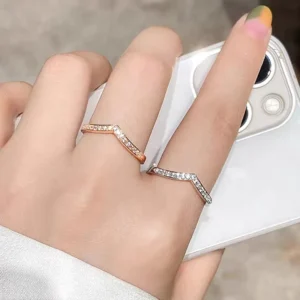 RENSINO 925 Sterling Silver Band Ring Stackable Half Eternity CZ Engagement Ring Fine Jewelry Rings