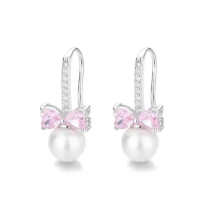 RENSINO 925 Sterling Silver Bow Earrings Female French Temperament Light Luxury Style New