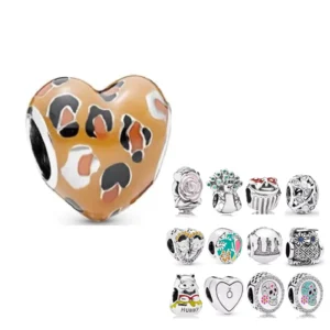 RENSINO 925 Sterling Silver Charm Bead Fit Women Bracelet&necklet Gift