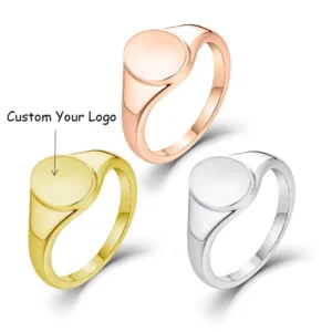 RENSINO 925 Sterling Silver Cluster Ring 18K & Rhodium Plated Custom Engraved Simple Band Trendy Engagement Wedding Anniversary Party