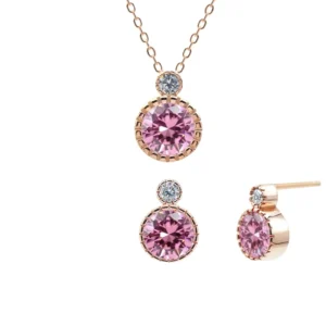 RENSINO 925 Sterling Silver Cubic Zircon Fashion Jewelry Set Luxury Design for Wedding