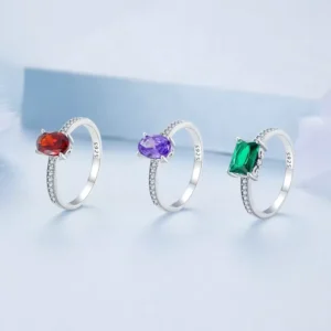 RENSINO 925 Sterling Silver Exquisite Finger Ring Simple Luxury Ring Bracelet Ornament for Women Vintage Style for Weddings