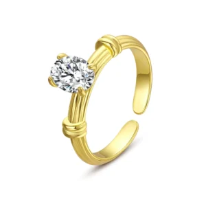 RENSINO 925 Sterling Silver Fine Jewelry Custom Ring Zircon Mossanite Diamond Promise Wedding Engagement Rings Women