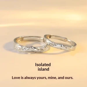RENSINO 925 Sterling Silver Geometric Shape Electroplated Couple Rings One Pair Men Women