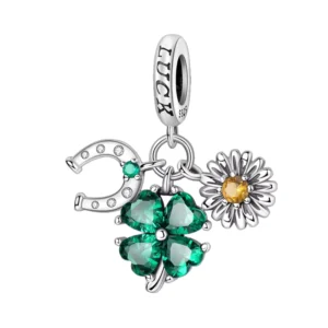 RENSINO 925 Sterling Silver Gold Plated Fine Pendants Charms Lucky Blessing Number Pattern Zircon Jewelry Women’s Party Gift