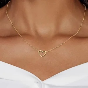 RENSINO 925 Sterling Silver Heart Pendant Minimalist Jewelry Fine Pendant Necklace for Girls
