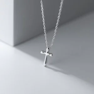 RENSINO 925 Sterling Silver Jewellery Cross Pendant Necklaces Fine Jewelry for Women