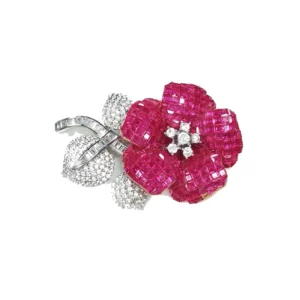 RENSINO 925 Sterling Silver Jewelry Fashion Brooch Charms Women Crystal Flower Brooch