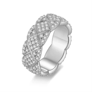 RENSINO 925 Sterling Silver Moissanite Ring D Color VVS1 GRA Certified Pass Diamond Tester Women Wedding Jewelry