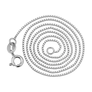 RENSINO 925 Sterling Silver Necklace Italy Link Chain Snake Singapore Box Chain for Women Custom Jewelry