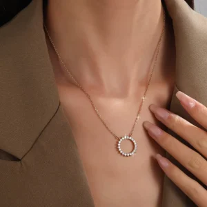 RENSINO 925 Sterling Silver Necklace Women Radiant Cubic Zirconia Design Luxury Jewelry Gift Bohemian Elegance