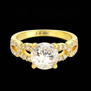 RENSINO 925 Sterling Silver Party Jewelry Womens Bling CZ Diamond Statement Ring